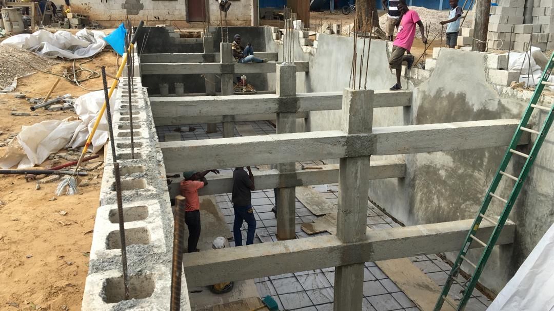Internal reinforced-concrete structure of the HTGO cistern during construction